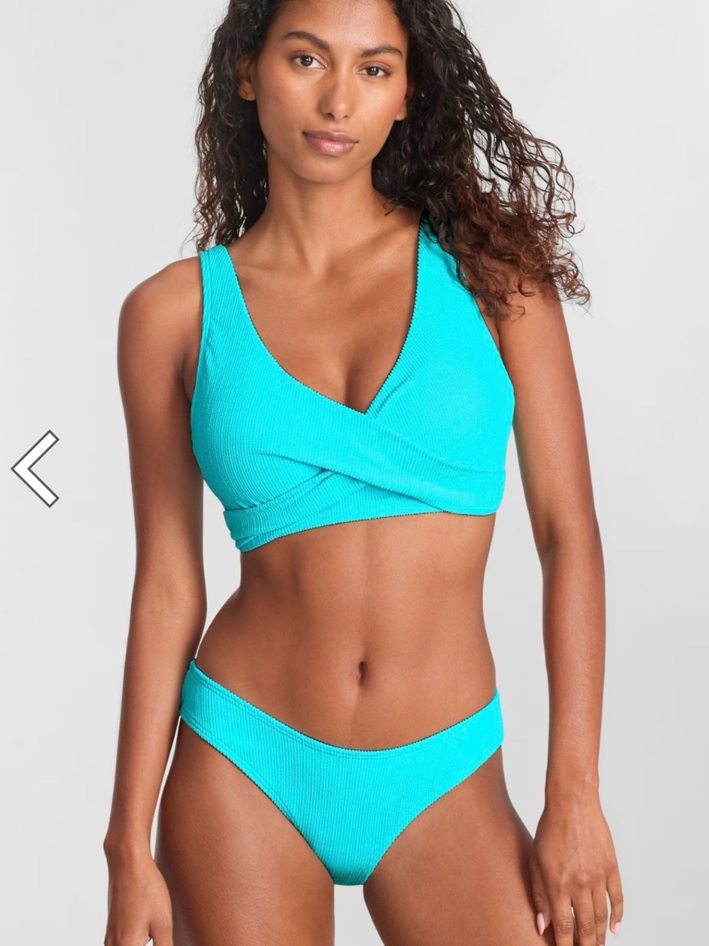 Bare Necessities Bikini Bottom & Skirt/coverup in Aqua Blue S